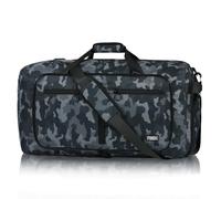 Fmeida Reisetasche Groß Reisetaschen Damen Handgepäck Tasche Faltbare Sporttasche Herren Duffle Bag mit Schuhfach Saunatasche Leicht Kliniktasche Geburt Wasserdicht Camouflage schwarz