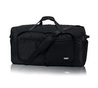 Fmeida Reisetasche Groß Reisetaschen Damen Travel Bag Faltbare Sporttasche Herren Duffle Bag mit Schuhfach Saunatasche Leicht Handgepäck Tasche Wasserdicht 65L Schwarz