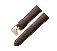 FNBDDX Uhrenarmband passend for Fossil wasserdichte dunkelblaue Rose Stahlschnalle 22 mm 24 Universal-Uhrenarmbänder(Dark Brown-Rose-K8,24mm)