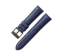 FNBDDX Uhrenarmband passend for Fossil wasserdichte dunkelblaue Rose Stahlschnalle 22 mm 24 Universal-Uhrenarmbänder(Light Blue-Black-K8,22mm)