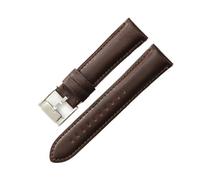 FNBDDX Uhrenarmband passend for Fossil wasserdichte dunkelblaue Rose Stahlschnalle 22 mm 24 Universal-Uhrenarmbänder(Dark Brown-Steel-K8,24mm)