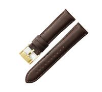FNBDDX Uhrenarmband passend for Fossil wasserdichte dunkelblaue Rose Stahlschnalle 22 mm 24 Universal-Uhrenarmbänder(Dark Brown-Golden-K8,22mm)