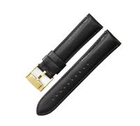 FNBDDX Uhrenarmband passend for Fossil wasserdichte dunkelblaue Rose Stahlschnalle 22 mm 24 Universal-Uhrenarmbänder(Black-Golden-K8,24mm)