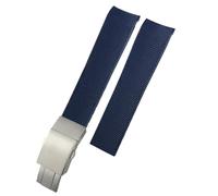 FNDWJ Gummiarmband 19 mm 20 mm 21 mm Silikonarmband für Longines Hydroconquest L3 781 782 VHP Schwarz Blau Uhrenarmbänder(Blue,19mm)