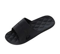 FNKDOR “Simple Fashion” Hausschuhe Damen Herren Badeschuhe Super Soft Rutschfest Slippers Damen Schuhe Schwarz 44