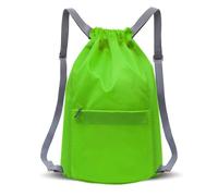 Foatcox Wasserdichter Turnbeutel mit Kordelzug, Sportbeutel Damen Herren, Faltbar Große Kapazität Beutel mit Kordelzug Rucksack, Kordelzugbeutel zum Wandern, Camping, Reisen, Schwimmen (Grün)