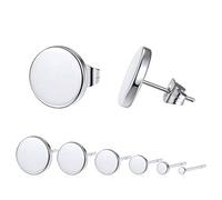 FOCALOOK 6 teilige Ohrringe Set Damen Herren 2/4/6/8/10/12mm Runde Ohrstecker Edelstahl Ohrringe Ohr Piercing Modeschmuck Accessoire Ear Studs für Frauen Männer