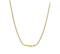 FOCALOOK Gold Kette Schlangen Damen Herren 2mm rund Schlangenkette Panzerkette ohne Anhänger Goldene Edelstahlkette 65cm lang für Männer Frauen