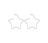 FOCALOOK Stern Ohrringe Creolen Edelstahl Damen offene Kreolen Hoops Earrings y2k Accessoire für Frauen Mädchen Außendurchmesser 60mm