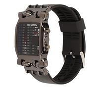 Focket Binary Watch, Krabbenform Bunte LED Uhr Coole Digitaluhr mit Silikonband, wasserdichte Armbanduhr Herren klassisch kreativ Mode schwarz plattiert elektronische Uhr für Männer Gesch