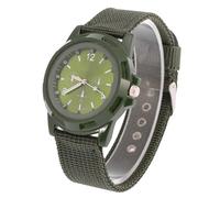 Fockety Elektronische Analoge Armbanduhr mit 4 Farben, Langlebige Militäruhr für den Täglichen Gebrauch und den Einsatz in der Armee, Nylonarmband (Olivgrün)