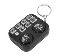 Fockety Miniatur-Schlüsselanhänger Im DJ-Disc-Player-Design mit Bunten Lichtern, Kompakter und Tragbarer DJ-Schlüsselanhänger für Musikliebhaber (Black)