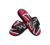 FOCO Atlanta Falcons NFL Colorblock Big Logo Gel Slide Black red Badelatschen Hausschuhe - L