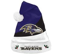 FOCO Baltimore Ravens NFL 2021 Colorblock Santa Hat - One-Size