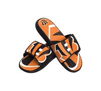 FOCO Cincinnati Bengals NFL Colorblock Big Logo Gel Slide Black Orange BadelatschenHausschuhe - S