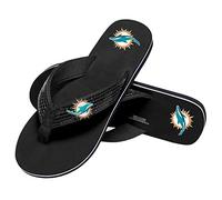 FOCO Damen NFL Dolphins Pailletten-Flip-Flop, Größe L, Miami Delfine