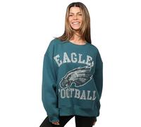 FOCO Damen NFL Rhinestone Team Logo Oversized Crew Neck Sweatshirt, Teamfarbe, L
