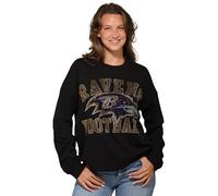 FOCO Damen NFL Strass Team Logo Oversized Crew Neck Sweatshirt