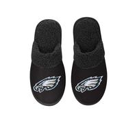 FOCO Herren-Hausschuhe mit NFL-Motiv, Team-Farbe, Wildleder, Sherpa-Scuff, Philadelphia Eagles, Medium