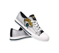 FOCO Jacksonville Jaguars NFL Damen Glitzer Low Top Canvas Schuhe - 9