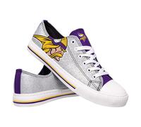 FOCO Minnesota Vikings NFL Glitzernde Segeltuchschuhe f r Damen, niedrig, 43