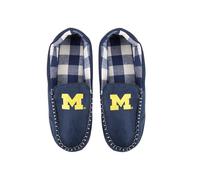FOCO NCAA Herren Mokassin-Hausschuhe aus Flanell, Michigan Wolverines, 41/43 EU