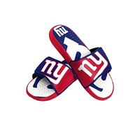 FOCO New York Giants NFL Colorblock Big Logo Gel Slide Red Blue White Badelatschen Hausschuhe - XL