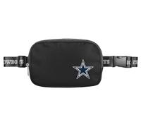 FOCO NFL Große schwarze Team-Wordmark-Crossbody-Gürteltasche, Tragetasche, Geldbörse, Dallas Cowboys, 5 x 2 x 7 inches