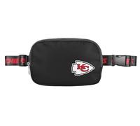 FOCO NFL Große schwarze Team-Wordmark-Crossbody-Gürteltasche, Tragetasche, Geldbörse, Kansas City Chiefs, 5 x 2 x 7 inches