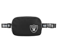 FOCO NFL Große schwarze Team-Wordmark-Crossbody-Gürteltasche, Tragetasche, Geldbörse, LAS VEGAS RAIDERS, 5 x 2 x 7 inches