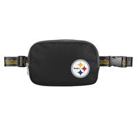 FOCO NFL Große schwarze Team-Wordmark-Crossbody-Gürteltasche, Tragetasche, Geldbörse, Pittsburgh Steelers, 7 x 5 x 2 inches