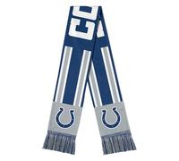FOCO NFL Halswärmer für Erwachsene, offizielles Lizenzprodukt, Team-Farbe, gestreift, Wordmark-Logo, Fußball-Halswärmer, Schal, Indianapolis Colts, Einheitsgröße
