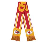 FOCO NFL Halswärmer, Unisex, offizielles Lizenzprodukt, Team-Farbe, gestreift, Wordmark-Logo, Fußball-Halswärmer, Schal, Kansas City Chiefs, Einheitsgröße