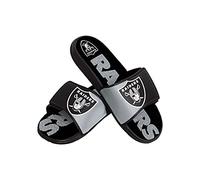 FOCO NFL Oakland Raiders Herren Sport Shower Gel Slide Flip Flop Sandalen, Sport Shower Gel Slide Flip Flop Sandalen, Colorblock Big Logo, XL (13-14) (FFSSNFCBBLGGEL)