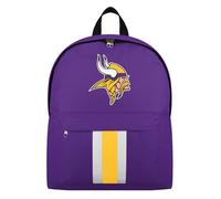 FOCO NFL Offiziell lizenzierter Team-Farbe, Primär-Logo, einfarbig, gestreift, Fußball-Schultasche, Reiserucksack, Minnesota Wikinger, Einheitsgröße, Tagesrucksäcke