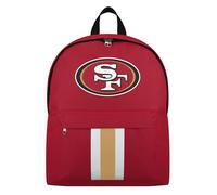 FOCO NFL Offiziell lizenzierter Team-Farbe, Primär-Logo, einfarbig, gestreift, Fußball-Schultasche, Reiserucksack, San Francisco 49Ers, Einheitsgröße, Tagesrucksäcke