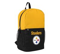 FOCO NFL Offiziell lizenziertes Fußballteam Farbiges Primär-Logo, zweifarbig, großes Logo, Farbblock, Schultasche, Reiserucksack, Pittsburgh Steelers, Einheitsgröße, Tagesrucksäcke
