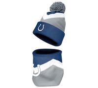 FOCO NFL Unisex-Erwachsene Offiziell lizenziertes Primär-Logo, Team-Farbe, 2er-Pack, Halswärmer, Gamasche und Strickmütze mit Bündchen, Indianapolis Colts, Einheitsgröße
