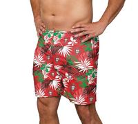 FOCO Offizielles Lizenzprodukt Kurzärmeliges Herren-Fußballhemd mit Blumenmuster für den Strand (Portugal) (Mittel)