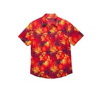 FOCO Offizielles Lizenzprodukt Kurzärmeliges Herren-Fußballhemd mit Blumenmuster für den Strand (Spain) (XX-Large)