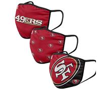 FOCO San Francisco 49ers NFL Face Covering 3Pack Face Mask Forever Collectibles - One-Size