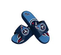 FOCO Tennessee Titans NFL Colorblock Big Logo Gel Slide Blue Badelatschen Hausschuhe - M