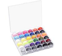 Fodlon Nähmaschinenfäden, 36 Stück Spulen mit Nähgarn, Vorgewickelte Unterfadenspulen, Kunststoff, für Brother, Babylock, Janome, Kenmore, Singer