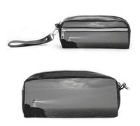 FodPand Moon Over Ocean Federmäppchen, Mini-Make-up-Tasche mit Griff, 20 x 9,9 x 5,3 cm, langlebig, wasserdicht, PU-Leder, große Kapazität, tragbares Federmäppchen für Büro, Reisen