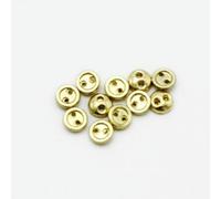 FOELANNE Kleiderknöpfe Mini-Schaftknöpfe, 100 Stück 3 mm 4 mm 5 mm Miniknöpfe Metall gemischte Farbe runde Brotknöpfe Knöpfe 1/12 1/6 1/8 DIY Nähen Kleidung(Gold,5MM)