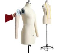 FOELANNE Stoff-Styropor-Schaufensterpuppe for Nähen | Mehrere Größen: for Nähen von Kleidung, Anpassen von Kleidungsstücken und Präsentieren(M)