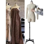 FOELANNE Stoffschaum-Nähpuppe mit Armen und Beinen | Weiß und Schwarz, S-3XL, mit Armen und Beinen, 150-175 cm: Display for Nähen, Schneidern, Drapieren(White,M)
