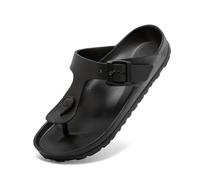 Foinledr Lässig Flach Zehentrenner Damen, Sommer Schlappen Herren, Unisex Flip flop Sandalen mit Einstellbarer Schnalle, Eva Pantoletten Rutschfest Hausschuhe, Bequem Badelatschen