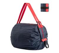 Foldable Grocery Bags | Large Capacity Shopping Storage Tote,Heavy Duty Storage Organizer for Clothes Food Market Beach Gym Camping Travel Work Pool Sports Lunch, Navy Blue, verwijzen naar de