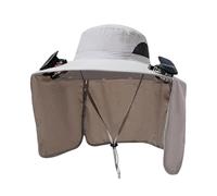 Foldable Sun Hat - Solar Fan Headgear, Breathable Wide Brim Cap with Fans, Portable Outdoor Cooling Hat with Vent Design, Sun Protection Accessory for Beach Vacation Hiking Fishing